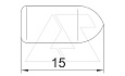 Колпачок GR KS 3,9 OR защитный, для срезанных концов проволочного лотка под Ø3,9мм, оранжевый, полиэтилен от интернет-магазина amperkin.by