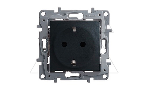 Etika - Розетка 2P+E нем. стд. (антрацит)