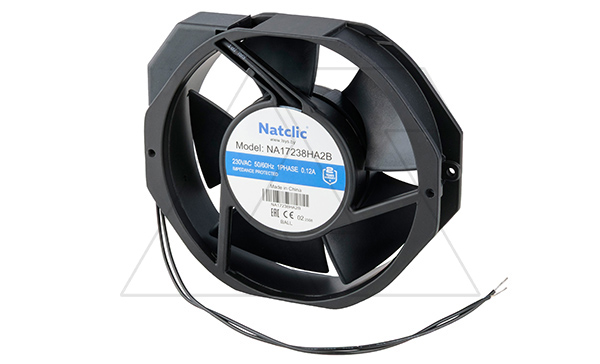 Вентилятор осевой NA, 172x150x38мм, 230VAC, 376м3/ч, 26Вт, 2800об/мин, 58дБА, подшипник качения