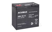 Батарея аккумуляторная Acumax AML55-12, 12V/55Ah, 200(203)x229x138 HxLxW, 17.3kg, 10-12лет
