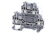Клемма двухъярусная CYDL4 /6x70,5mm, винтовая, 4 присоед., 4(max 6)mm2, 32A, 800V, серая от интернет-магазина amperkin.by