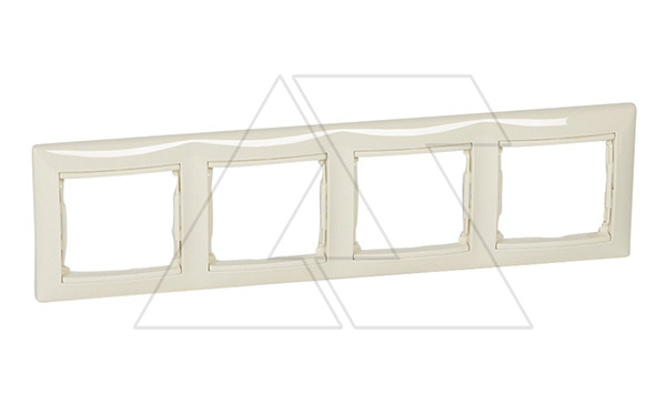 Valena - Рамка 4 поста верт/гориз, слоновая кость (инд. упаковка)