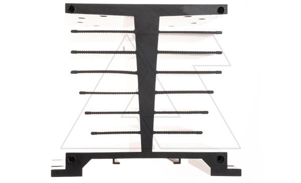 Радиатор RH08, черный, алюминий, 0.8 ⁰С/W, монтаж на рейку DIN35/панель, 106x110x96mm, для RSR52, RSR62