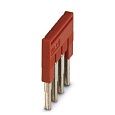 Перемычка FBS 4-5 на 4 полюса, для клемм 5,2mm, 24A, красная от интернет-магазина amperkin.by