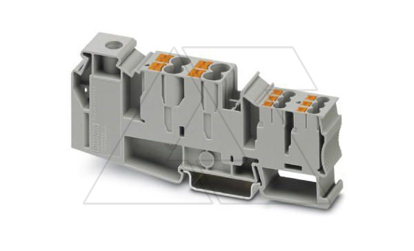 Клемма потенциальная PTU 35/4X6/6X2,5 /16,3mm, гибридная, 1 присоед. x35mm2, 4 присоед. x6mm2, 4 присоед. x2,5mm2, 105A, 1000V, серая