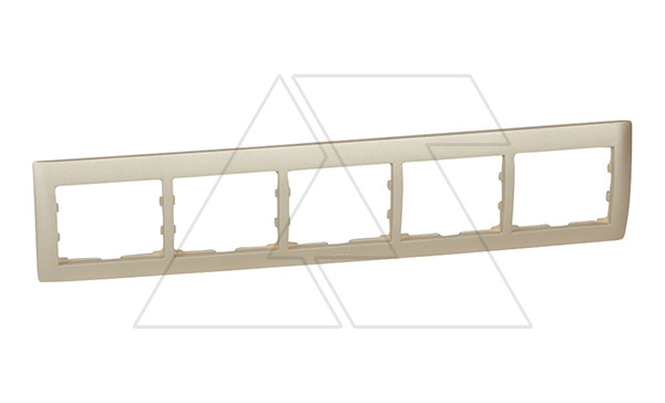 Galea Life - Рамка на 5 постов горизонтальная, Titanium