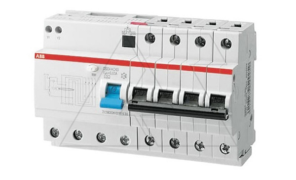 Дифф. авт. выключатель DS204 AC-C63/0.03, 4P C 63A 30mA Icu=10kA 8M