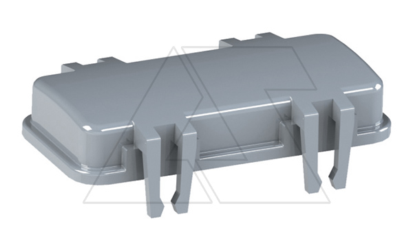Крышка защитная кабельного корпуса разъема, размер H16B, пластик, RAL 7037