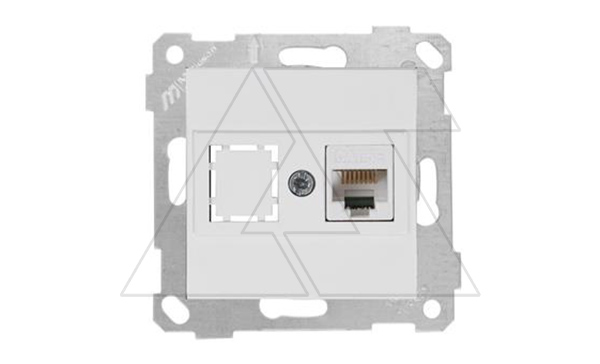 Rita - Розетка 1хRJ-45 кат. 5e UTP, белый