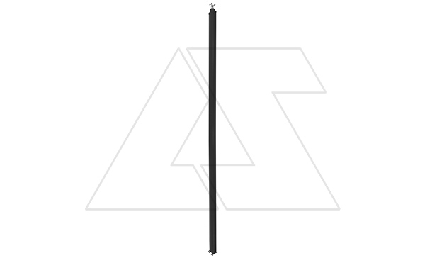 Колонна Snap-On 2,7m для потолка до 3,9m, 2 секции, корпус из алюминия, крышка ПВХ, цвет черный