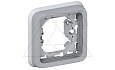 PLEXO - Рамка с суппортом для встроен. монтажа 1пост, IP55, серый от интернет-магазина amperkin.by