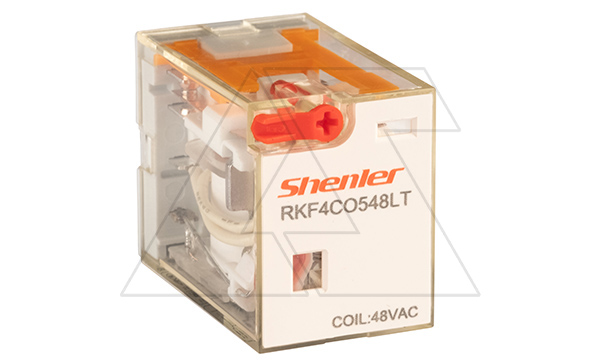 Реле RKF4CO548LT, 4CO, 6A(250VAC/30VDC), 48VAC, мех. индикация, тест-кнопка с блокировкой, LED