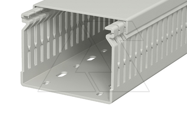 Перфокороб LK4 N 60080, органайзер для шкафов, 60 x 80 мм (глубина х ширина крышки), L=2000мм, RAL 7030 серый