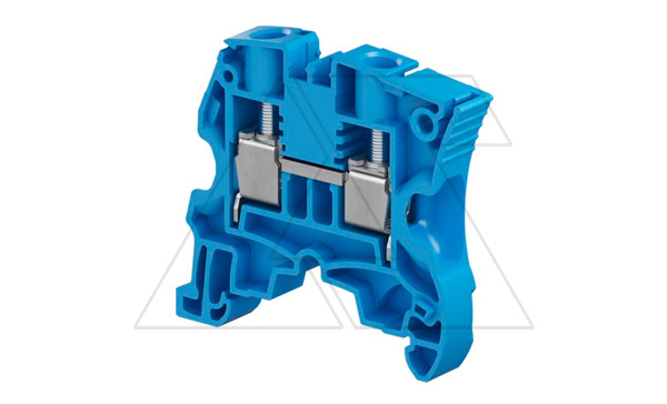 Клемма TE ZS10-BL/8 винтовой зажим, для нейтрали, 57А, 1000В, синий