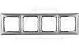 Valena - Рамка 4 поста верт/гориз, алюминий матовый от интернет-магазина amperkin.by