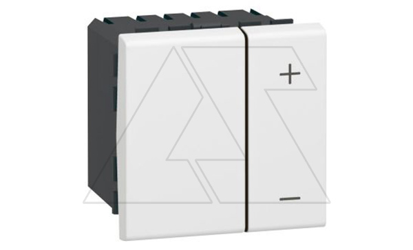 Mosaic - Светорегулятор кнопочный универсальный 400Вт, 2M, без нейтрали, белый