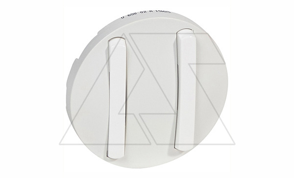 Celiane - Лицевая панель для выключателя двойного тонкого белый