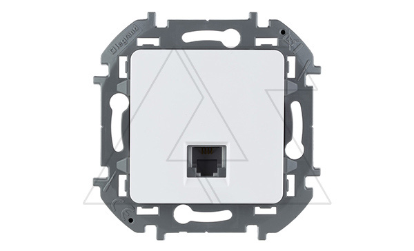 Inspiria - Розетка телефонная 1хRJ-11 4 конт. (белый)