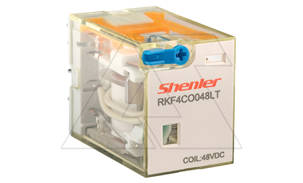 Реле RKF4CO048LT, 4CO, 6A(250VAC/30VDC), 48VDC, мех. индикация, тест-кнопка с блокировкой, LED