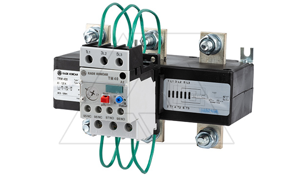 Реле тепловой перегрузки TRM 400-130A, It=80_125A, 1NO+1NC, CLASS 10A, с трансформаторами тока, отдельный монтаж
