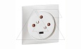 Розетка силовая 20A, 3P+E, 80х80мм, защ. шторки, сл. кость от интернет-магазина amperkin.by