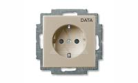 Basic 55 - Розетка 2P+E нем. стд.с маркировкой DATA (шампань)