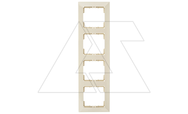 Candela - Рамка 4 поста, к механизмам серии 21, вертикальный монтаж, сл.кость