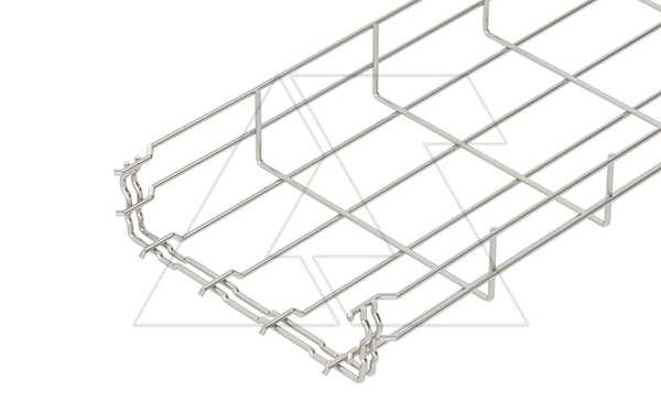 Лоток GRM 55 200 VA4301 проволочный, быстрый монтаж, Ø3.9мм, 55Х200Х3000мм (ВХШХД), нерж. сталь