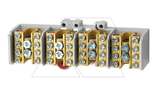 Блок клемм разветвительных Morek MAF35 4P вх. 1x16_35mm², вых. 4x10_25mm², 100A, 400V