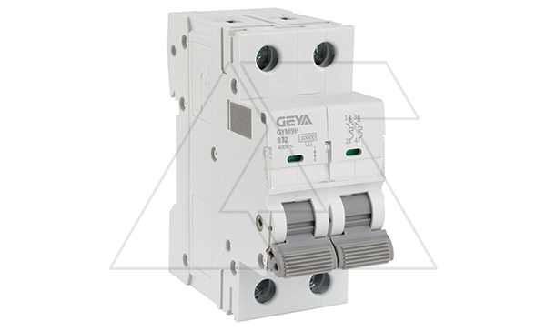 Авт. выключатель GYM9H-2P-32B, 2P, 32A, хар-ка B, 10kA, 2M