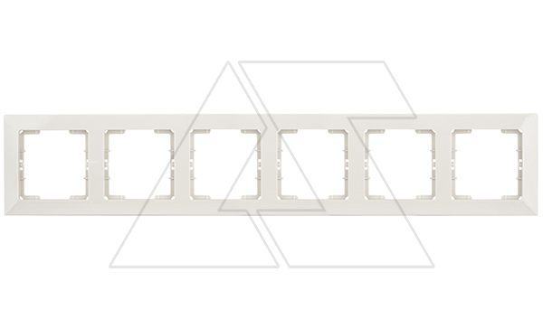 Candela - Рамка 6 постов, к механизмам серии 21, горизонтальный монтаж, белый