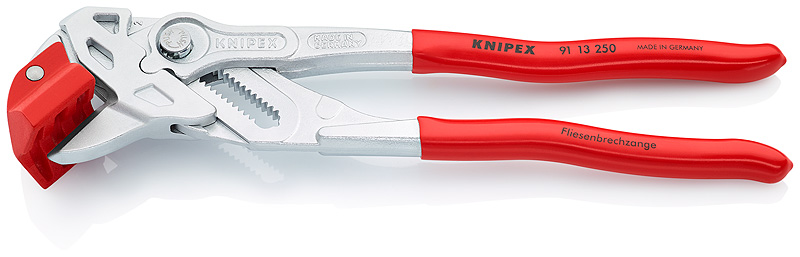 Клещи для кафельной плитки, L-250 мм, хром., обливные рукоятки (KNIPEX)