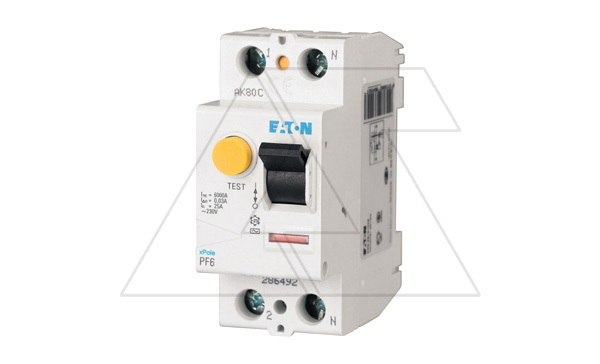 УЗО PF6-63/2/003, 2P, 63A, 6kA, 30mA, тип АC, 2M