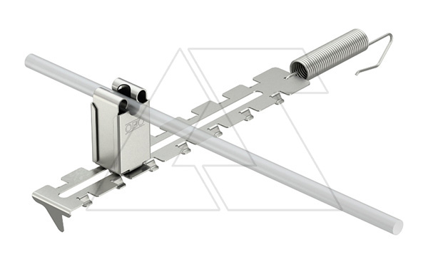 Держатель 132 U 35 проводника Ø8мм на коньке кровли, шириной 280-380мм, h=36.5мм, нерж. сталь