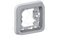 PLEXO - Рамка с суппортом для встроен. монтажа 1пост, IP55, серый