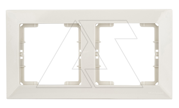 Candela - Рамка 2 поста, к механизмам серии 21, горизонтальный монтаж, белый