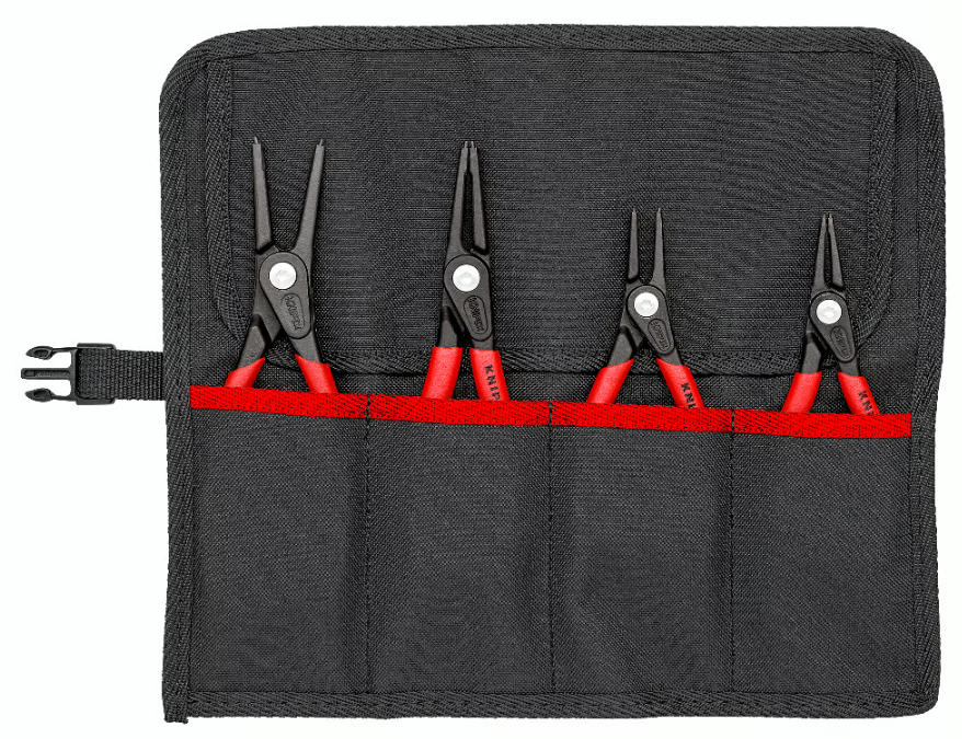 Набор щипцов прецизионных для внутренних и внешних стопорных колец, 4 предмета (KNIPEX)