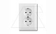 Basic 55 - Розетка  2x2P+E нем. стд. (сл.кость, блистер) от интернет-магазина amperkin.by