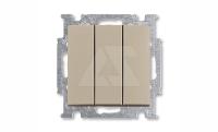 Basic 55 - Выключатель трехклавишный (шампань)