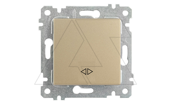 Rita - Выключатель промежуточный, пруж. зажимы, золото доре