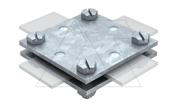 Клемма 256 A-DIN 40 FT для перекрестного соединения полосы max.FL 40 х FL 40, гор. оцинк.