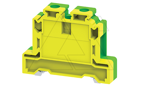 Клемма защитного проводника CGT16N /12x55mm, винтовая, 2 присоед., 16mm2, желто-зеленая