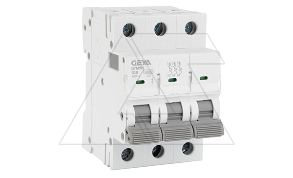 Авт. выключатель GYM9H-3P-10D, 3P, 10A, хар-ка D, 10kA, 3M