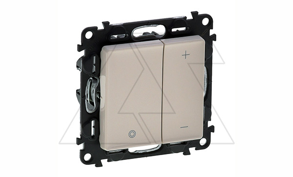 Valena Life - Светорегулятор кнопочный универсальный 400Вт без нейтрали, слоновая кость (инд.упак)