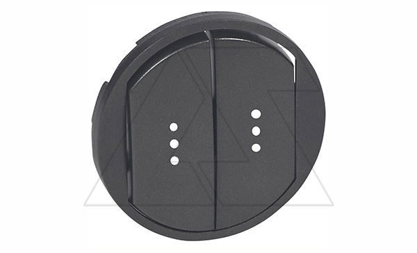 Celiane - Лицевая панель для выключателя двойного с индикацией графит