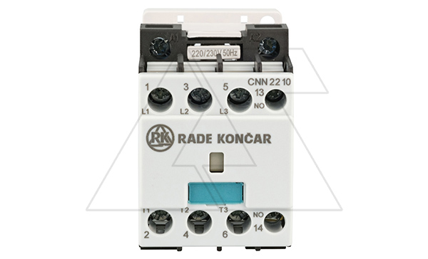 Контактор CNN 22 10 220/230V 50Hz, 3P, 22A/(30A по AC-1), 11kW(400VAC), 220/230VAC, 1NO