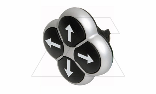 Кнопка счетверенная M22-D4-S-X7, IP66, без фиксации, 4 черные кнопки со стрелками