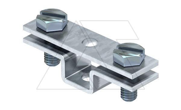 Держатель 831 40 для крепления полосы max.FL 40 к поверхности, с крепежным отверстием Ø6,5мм, гор. оцинк.