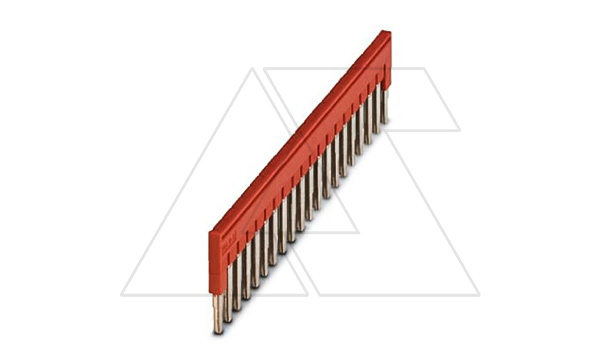 Перемычка FBS 20-5 на 20 полюсов, для клемм 5,2mm, 24A, красная