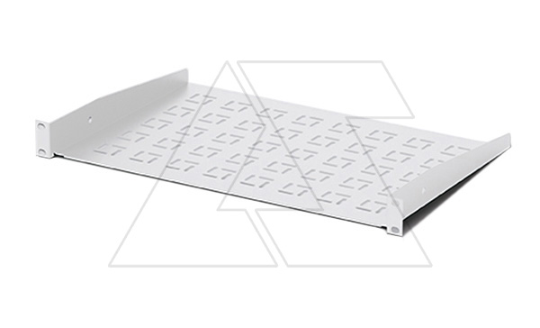 Полка для 19” щита, стационарная, 2U, Г=400мм, нагрузка 30кг, RAL7035